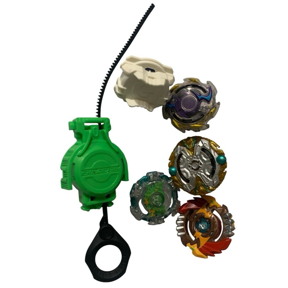 Beyblade Burst Lot 3 Complete Tops 2 Launchers 1 Ripcord Extra Energy Layer